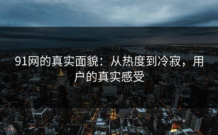 91网的真实面貌：从热度到冷寂，用户的真实感受  第1张